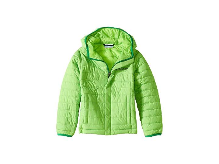 Columbia Kids Powder Litetm Puffer (little Kids/big Kids) (green Mamba/fuse Green) Boy's Coat