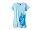 Nike Kids Sportswear T-shirt Dress (little Kids) (blue Chill) Girl's Dress