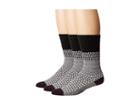 Smartwool Popcorn Cable 3-pack (black) Women's Crew Cut Socks Shoes
