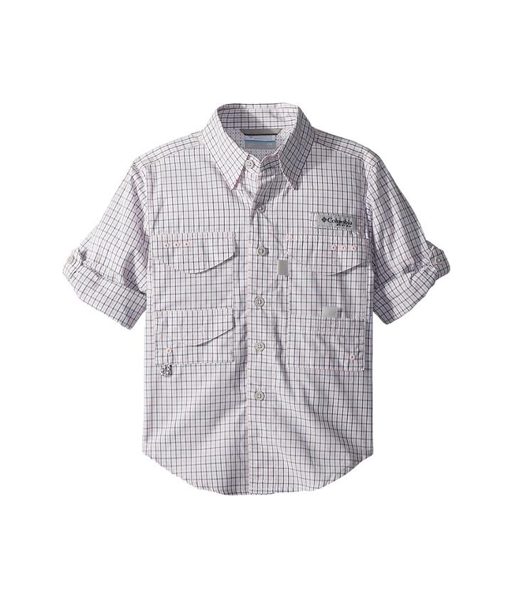 Columbia Kids Super Bonehead Long Sleeve Shirt (little Kids/big Kids) (cupid Mini Plaid) Boy's Long Sleeve Button Up