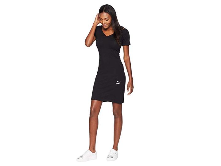 Puma Classics T7 Dress (cotton Black) Women's Dress