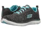 Skechers Flex Appeal 2.0 (black/blue) Women's  Shoes