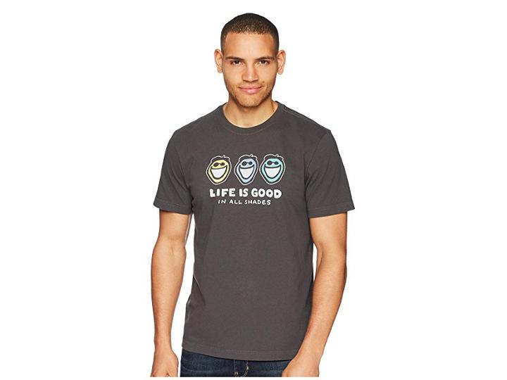 Life Is Good Jake In All Shades Crusher Tee (night Black) Men's T Shirt
