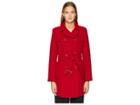 Kate Spade New York Wool Twills 34 (ruby Red) Women's Coat