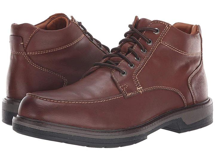 Johnston & Murphy Waterproof Rutledge Moc Toe Boot (tan Waterproof Tumbled Full Grain) Men's Lace-up Boots