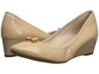 Cole Haan Tali Mini Bow Wedge (nude Patent) Women's Shoes