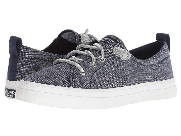 Sperry Crest Vibe Metallic (navy) Women's Lace Up Casual Shoes