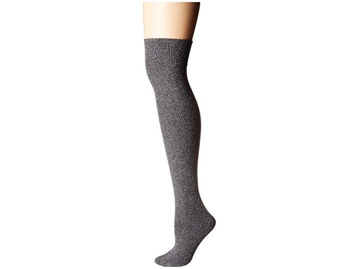 Wolford Joan Overknees (black Lurex) Women's Thigh High Socks Shoes