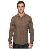 Nau Parallelogram Long Sleeve Shirt (mushroom Plaid) Men's Long Sleeve Button Up