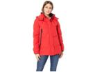 Vince Camuto Short Down With Removable Hood And Knit Collar R1811 (red) Women's Coat