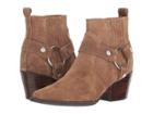 Marc Fisher Ltd Halie Bootie (light Brown Suede) Women's Shoes