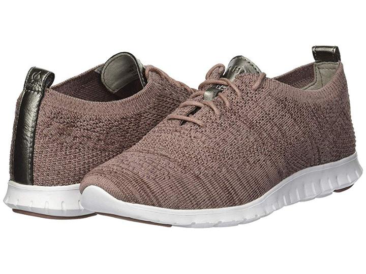 Cole Haan Zerogrand Stitchlite Winterized Oxford (twilight Mauve Metallic Knit) Women's Lace Up Casual Shoes