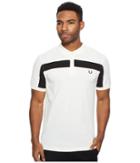 Fred Perry Textured Panelled Pique Shirt (light Ecru) Men's Clothing