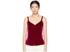 Rebecca Taylor Sleeveless Velvet Cami (cranberry) Women's Sleeveless