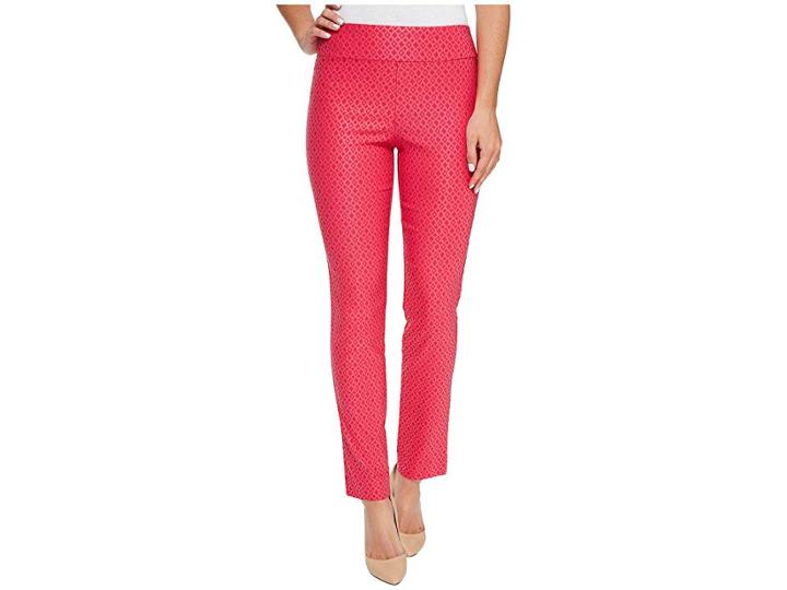 Krazy Larry Pull-on Ankle Pants (pink Foil) Women's Dress Pants