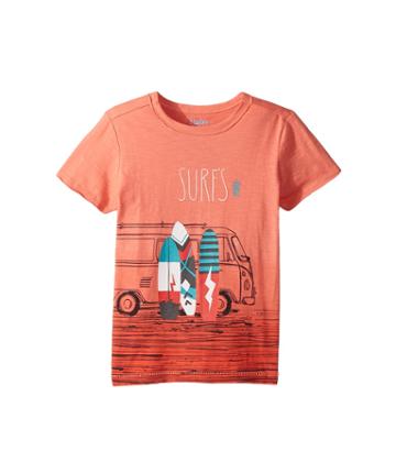 Hatley Kids Surf's Up Coral Ombre Tee (toddler/little Kids/big Kids) (orange) Boy's T Shirt