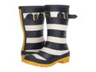 Joules Mid Molly Welly (navy Wide Stripe Rubber) Women's Rain Boots