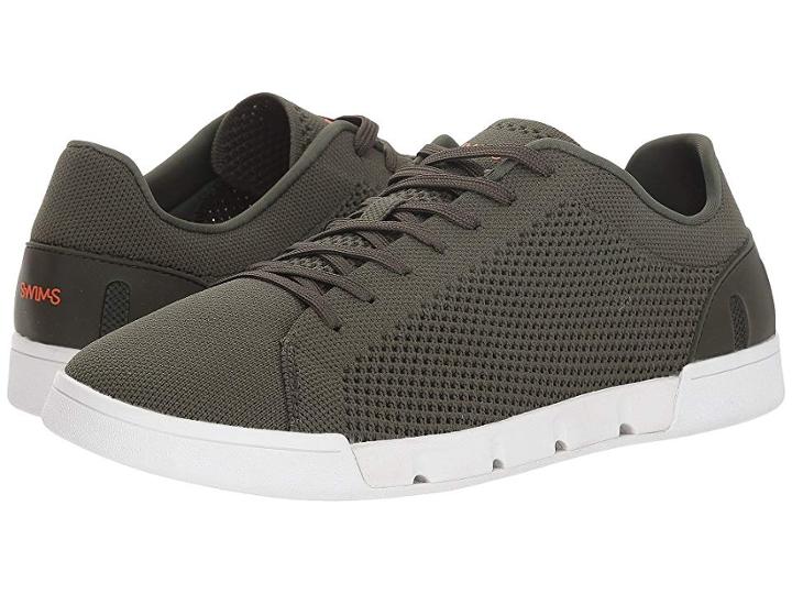 Swims Breeze Tennis Knit (olive/white) Men's Shoes