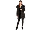 French Connection Faux Fur Wool Four-pocket W/ Hood (black) Women's Coat