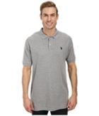 U.s. Polo Assn. Solid Interlock Polo (heather Gray) Men's Short Sleeve Pullover
