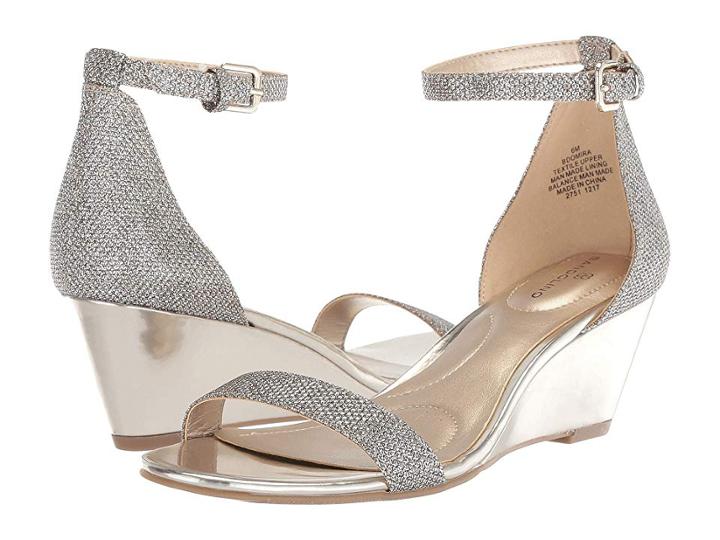 Bandolino Omira (gold Glamour Material) Women's Wedge Shoes