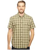 Filson Lightweight Short Sleeve Kitsap Work Shirt (olive/khaki Check) Men's Short Sleeve Button Up