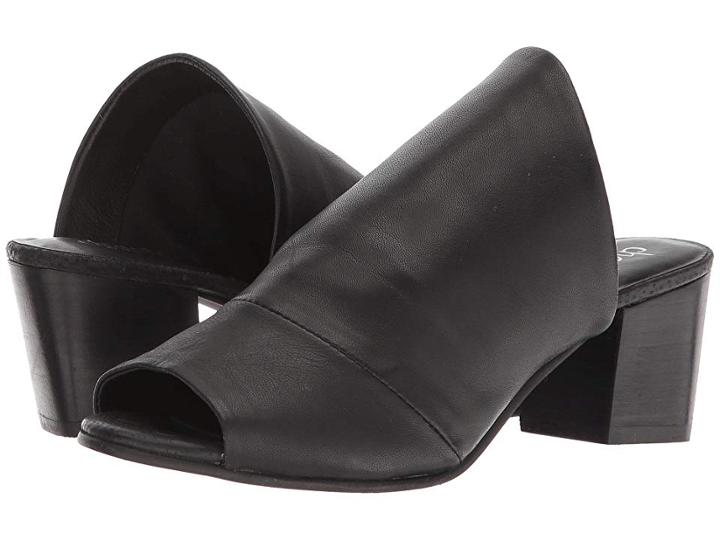 Charles By Charles David Yanna Slide Sandal (black Leather) High Heels
