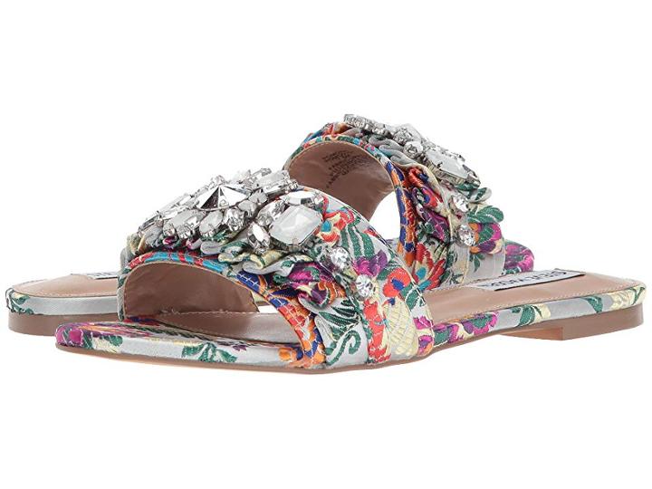 Steve Madden Pomona Slide Sandal (silver Multi) Women's Slide Shoes