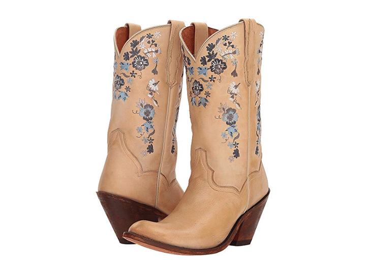 Dan Post Flower Girl (bone) Women's Pull-on Boots