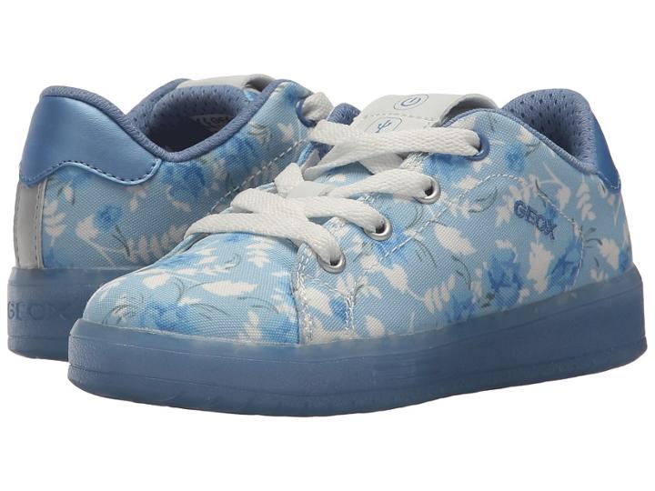 Geox Kids Kommodor 4 (little Kid) (sky/white) Girl's Shoes