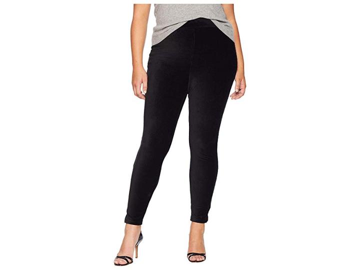 Hue Plus Size High-waist Corduroy Leggings (black) Women's Casual Pants