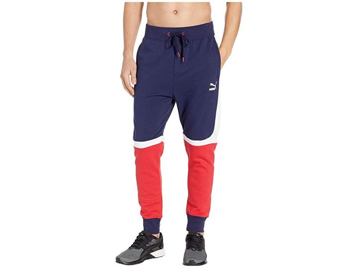 Puma Momentum Archive Cb Pants (peacoat/puma White/red Ribbon) Men's Casual Pants