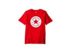 Converse Kids Chuck Taylor Script Short Sleeve Tee (big Kids) (enamel Red) Boy's T Shirt