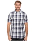 The North Face Short Sleeve Shadow Gingham Shirt (cosmic Blue Plaid (prior Season)) Men's Short Sleeve Button Up