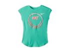 Nike Kids Liquid Smiley Short Sleeve Tee (little Kids) (mint) Girl's T Shirt
