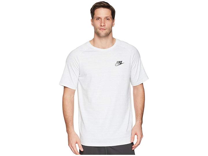 Nike Sportswear Advance 15 Top (white/heather/black) Men's Clothing