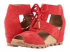 Sorel Joanie Lace (bright Red) Women's Boots