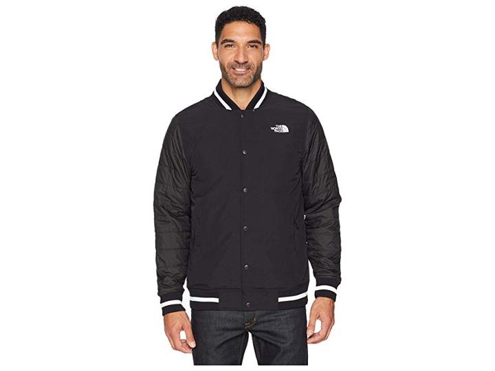 The North Face Transbay Insulated Varsity Jacket (tnf Black Broken Grid Print) Men's Coat