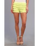 Gabriella Rocha Lace Fringe Short (lime Green) Women's Shorts