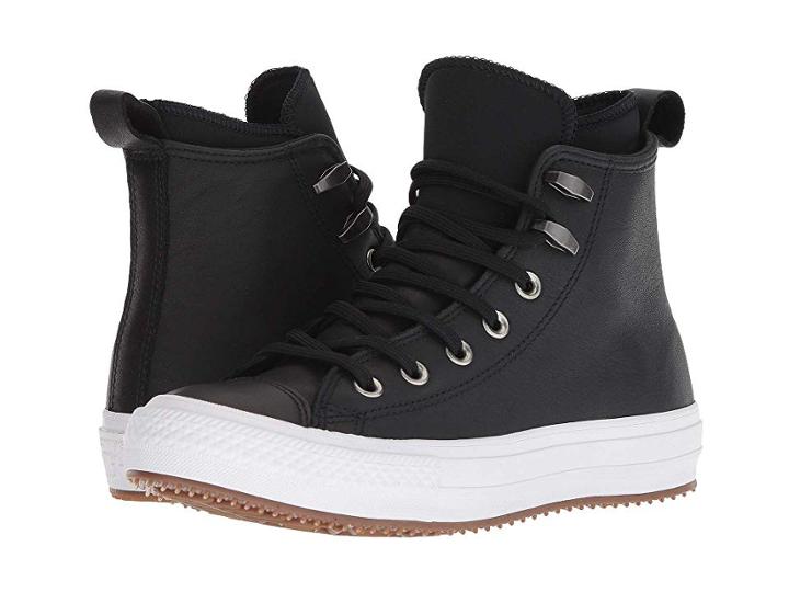 Converse Chuck Taylor All Star Waterproof Boot (black/black/white) Women's  Shoes