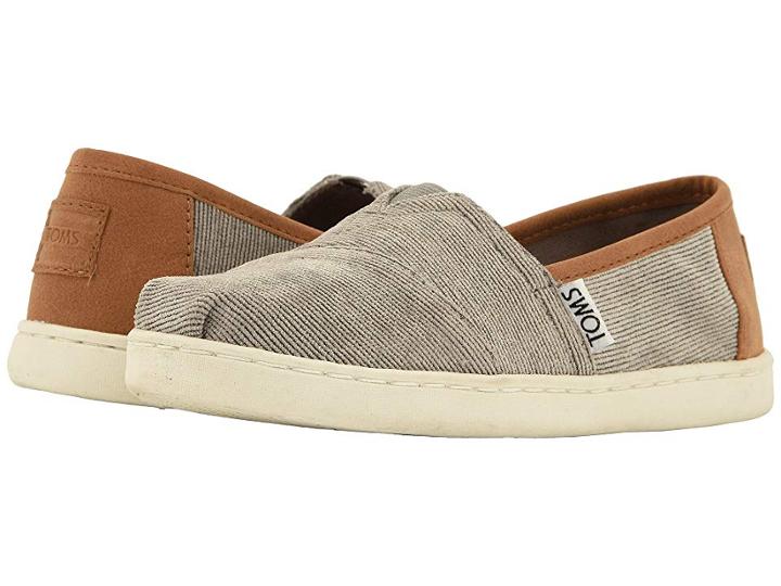 Toms Kids Alpargata (little Kid/big Kid) (cement Micro Corduroy/synthetic Leather) Boy's Shoes