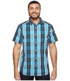 Mountain Hardwear Sutton Short Sleeve Shirt (ocean Blue) Men's Short Sleeve Button Up