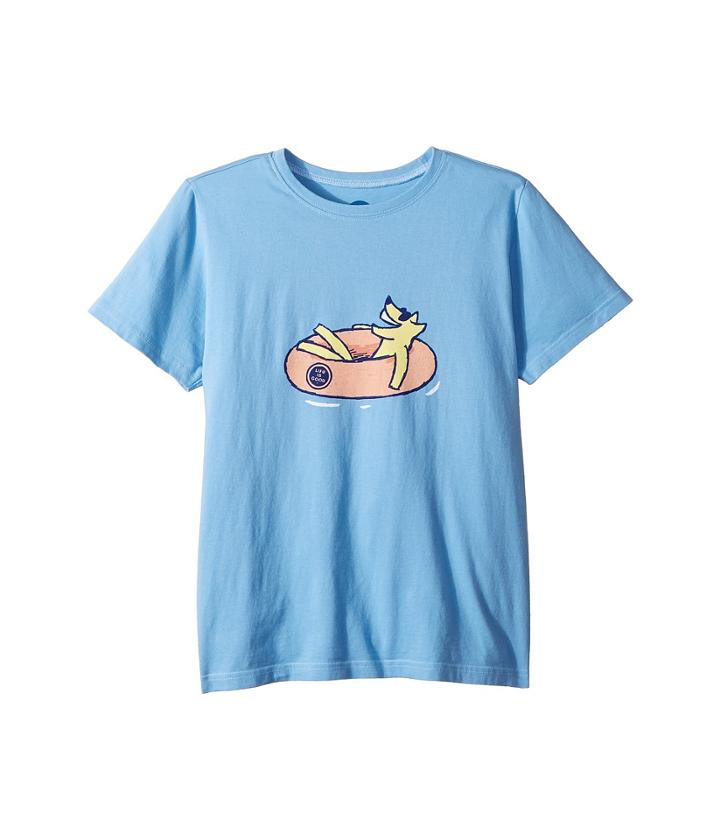 Life Is Good Kids Inner Tube Rocket Tee (little Kids/big Kids) (powder Blue) Boy's T Shirt