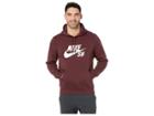 Nike Sb Sb Icon Pullover Essential Hoodie (burgundy Crush/white) Men's Sweatshirt