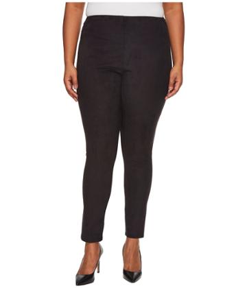 Lysse Plus Size High-waist Suede Leggings (black) Women's Casual Pants