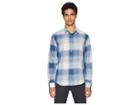 Vince Vintage Plaid Long Sleeve Shirt (ocean) Men's Clothing