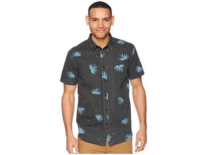 Globe Kana Short Sleeve Shirt (vintage Black) Men's Clothing