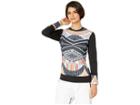 Roxy Daybreak Base Layer Top (true Black Pop Snow Lines) Women's Clothing