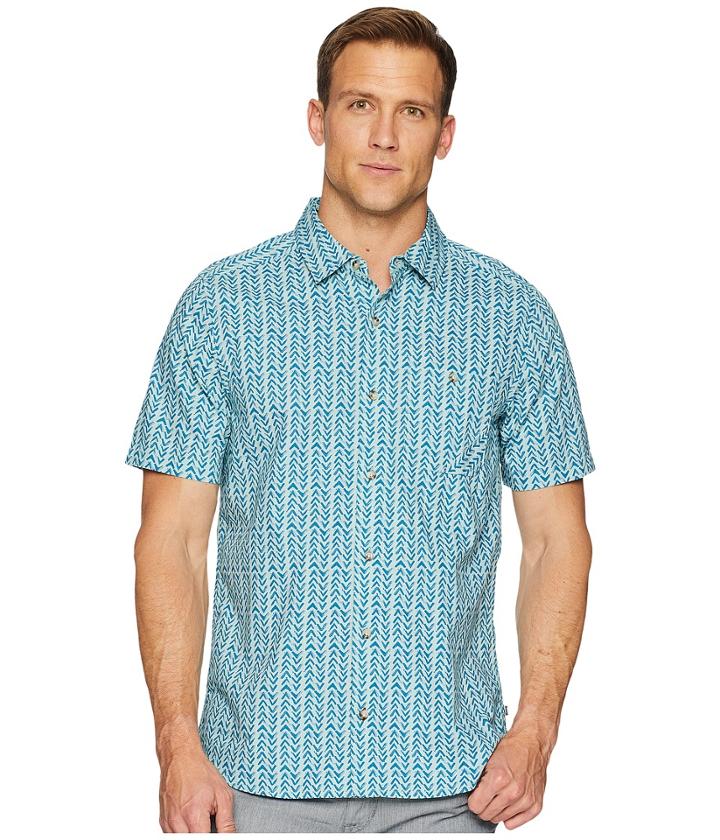 Toad&co Fletch Print Short Sleeve Shirt (arctic Birdseye Print) Men's Short Sleeve Button Up