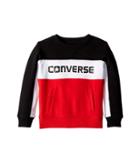 Converse Kids Color Block Crew (little Kids) (red) Boy's Clothing